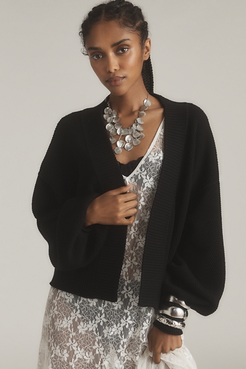 The Livvy Waffle Knit Cardigan by Flat White