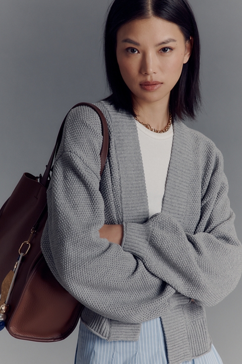 The Livvy Waffle Knit Cardigan by Flat White