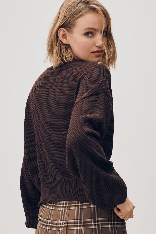 The Livvy Waffle Knit Cardigan by Flat White | Anthropologie