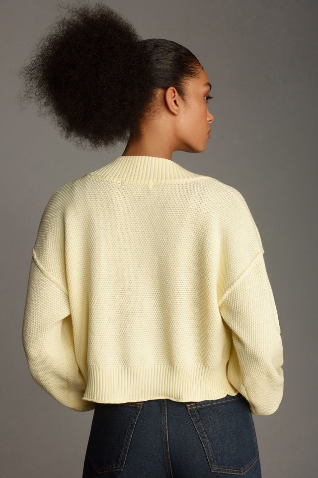 Flat White Livvy Waffle Knit Cardigan  #1