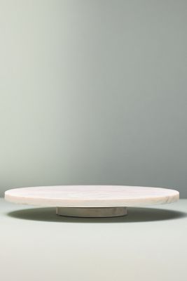 Anthropologie Marble Lazy Susan In White