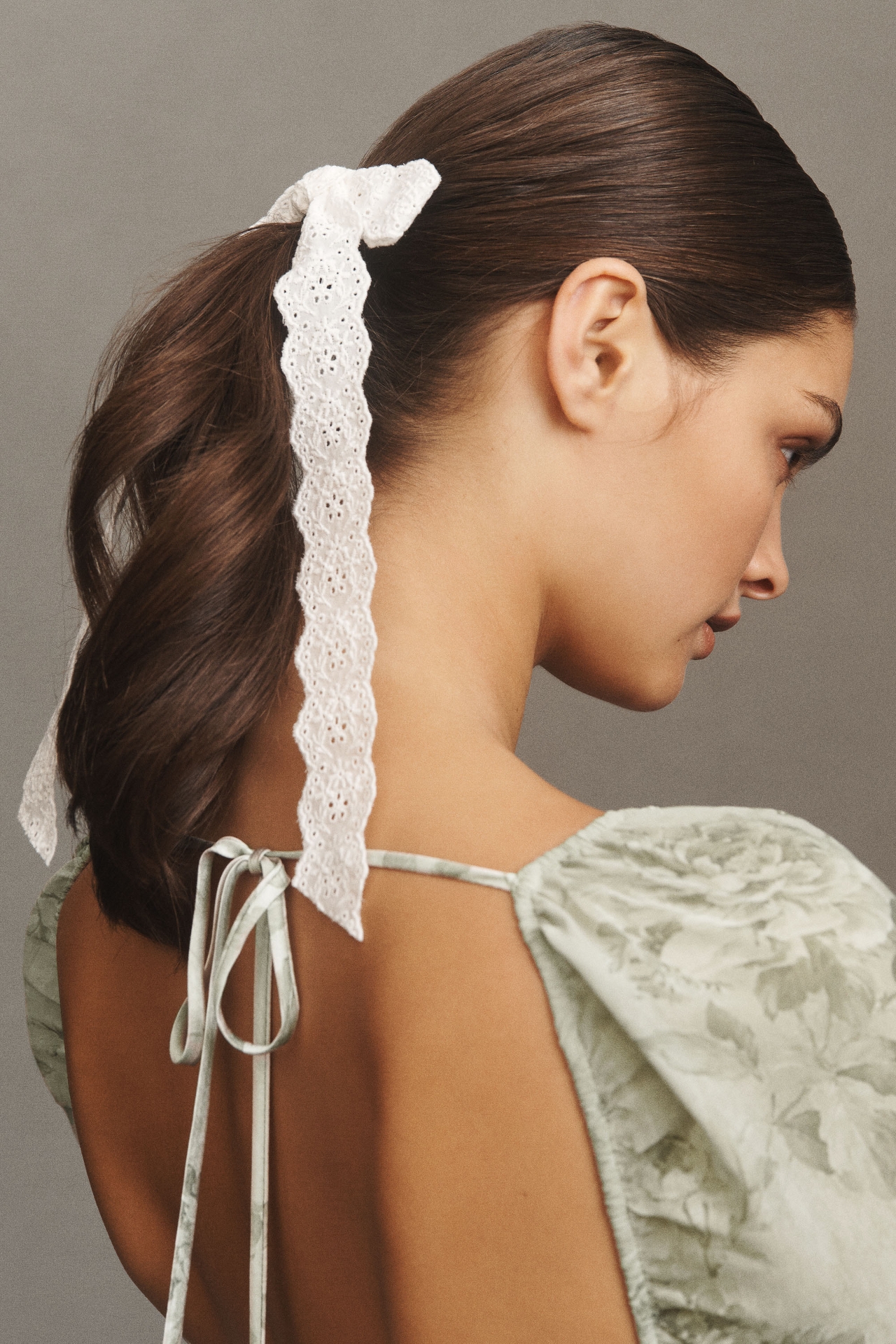 Eyelet Lace Oversized Hair Bow