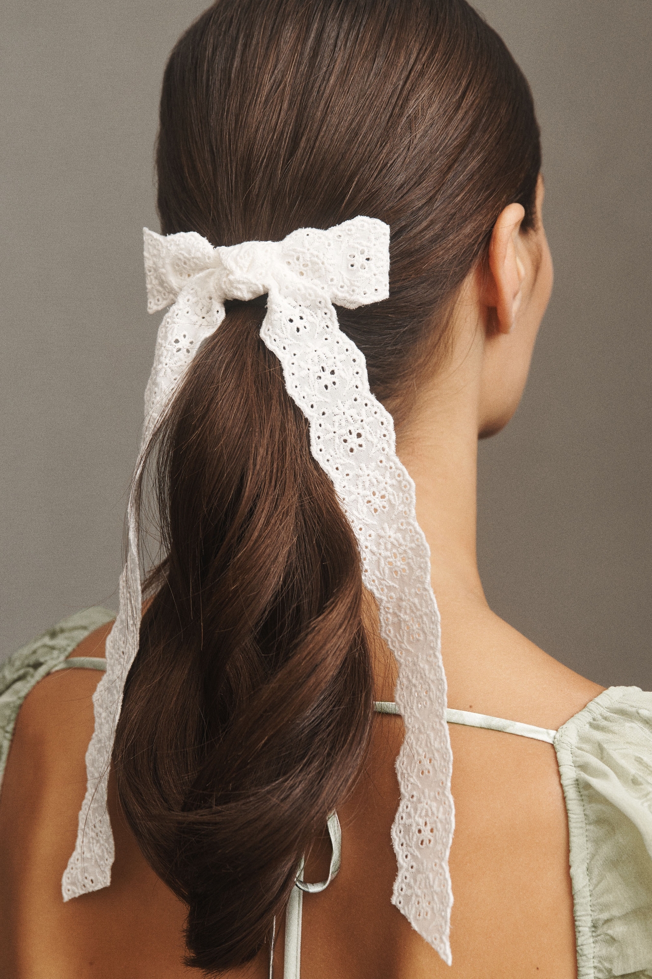 Eyelet Lace Oversized Hair Bow