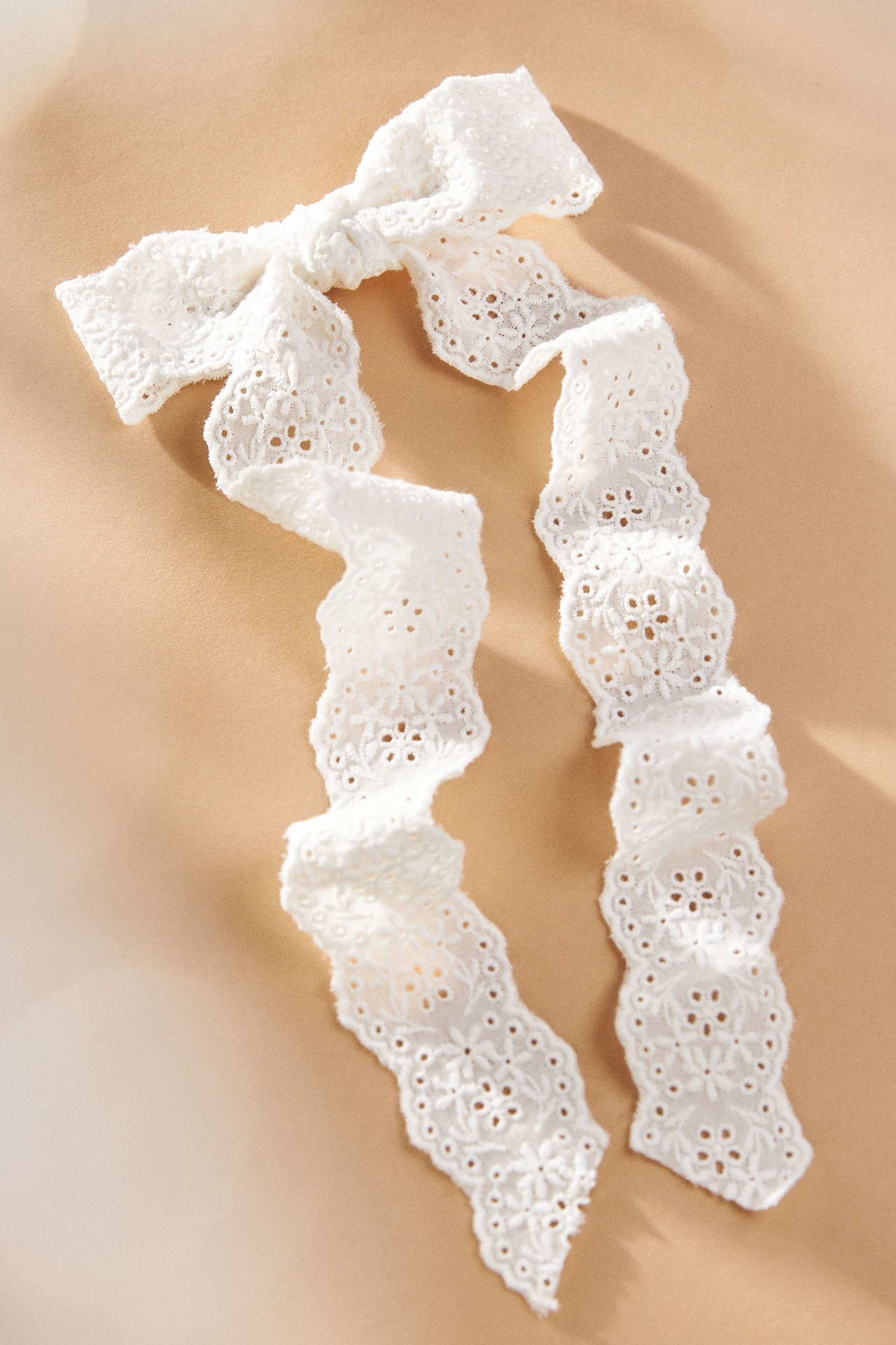 Eyelet Lace Oversized Hair Bow