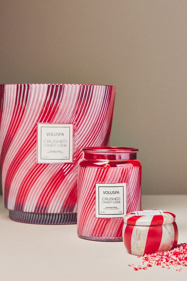 Voluspa Crushed Candy Cane Tin Candle #1