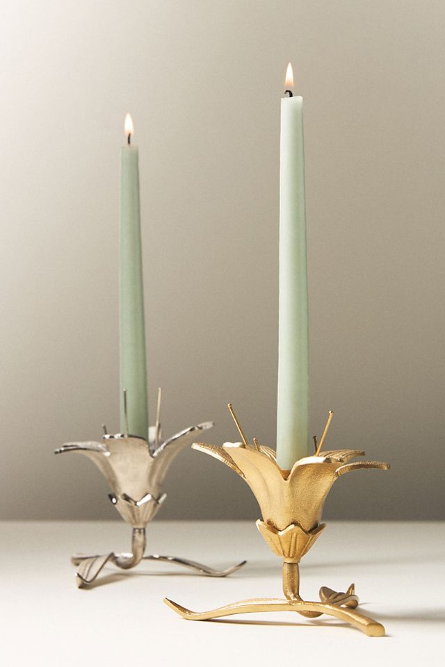 Metal Flower Candle Holder #1