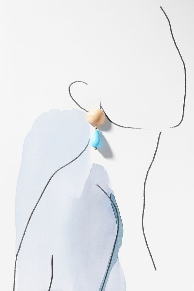 Sophie Monet Turquoise Drop Earrings #2