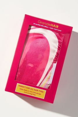 Grande Cosmetics Grandehair Microfiber & Satin Twist Towel In Pink