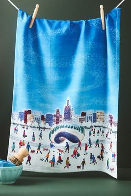 Holiday in the City Dish Towel