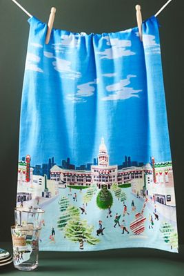 Holiday in the City Dish Towel