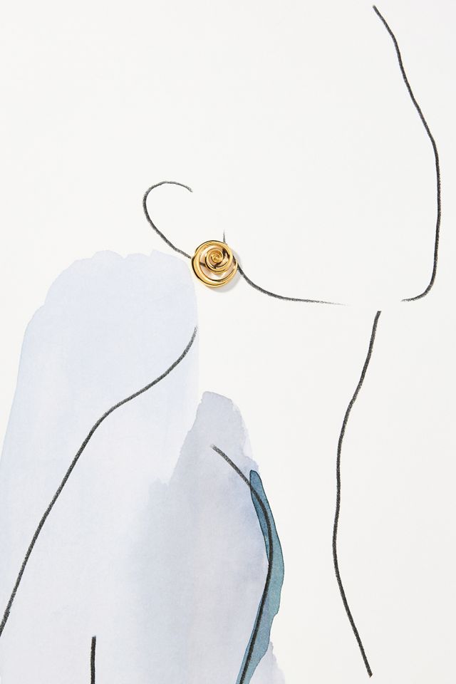 BRACHA Swirl Post Earrings #2