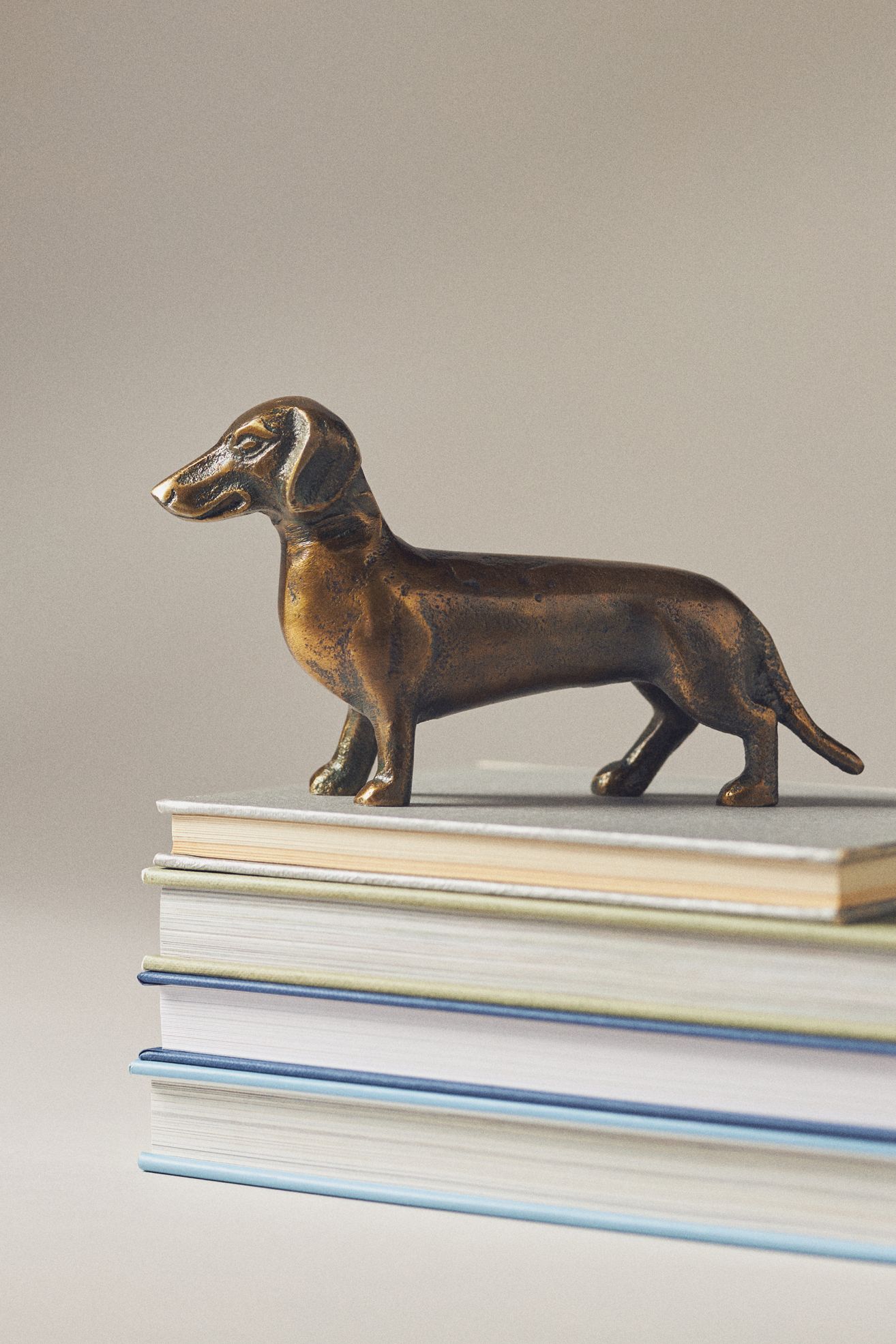Dachshund Bronze Metal Decorative Object - Brass, One Size