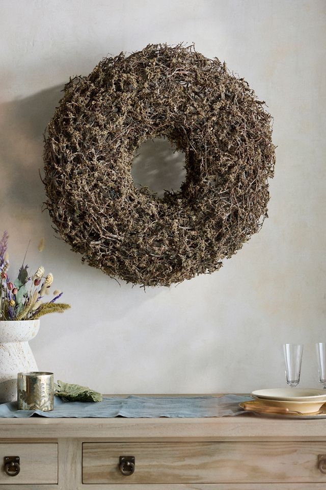 Acadia Bonsai Wood Wreath #2