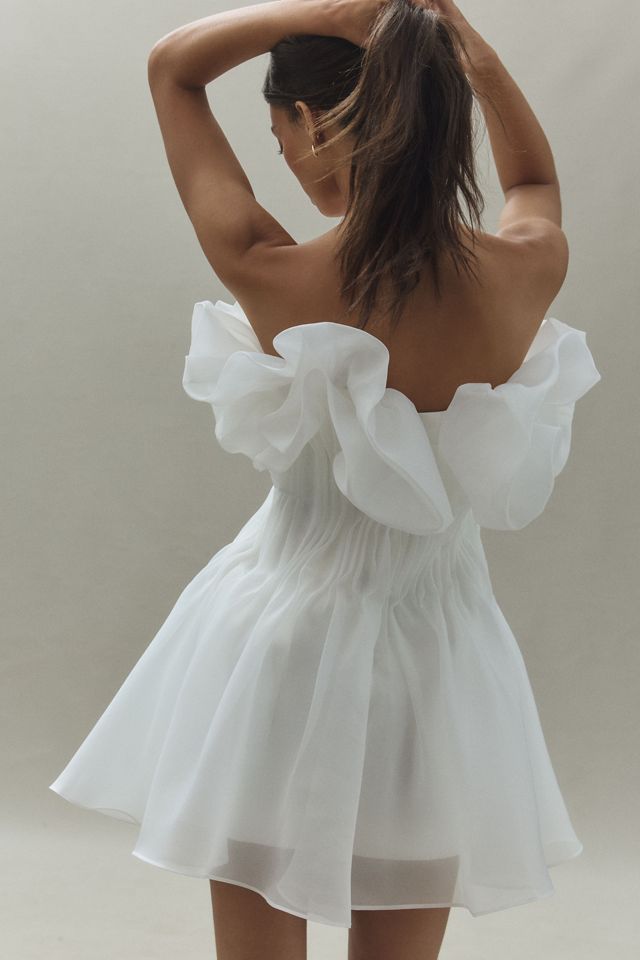 Acler Clements Strapless Organza Mini Dress #2