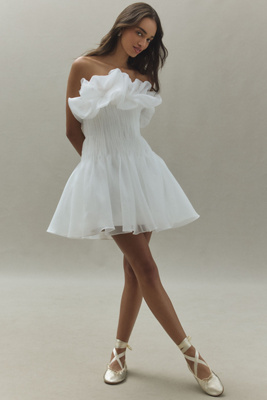 Acler Clements Strapless Organza Mini Dress | Anthropologie