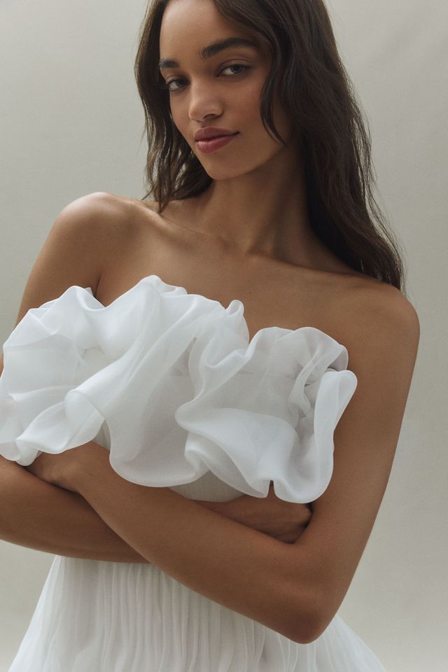 Acler Clements Strapless Organza Mini Dress #3