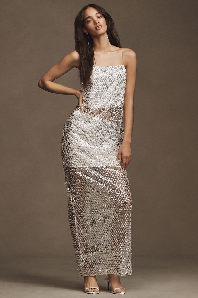 Shona Joy Asteri Sheer Mesh Beaded Longline Cami #3