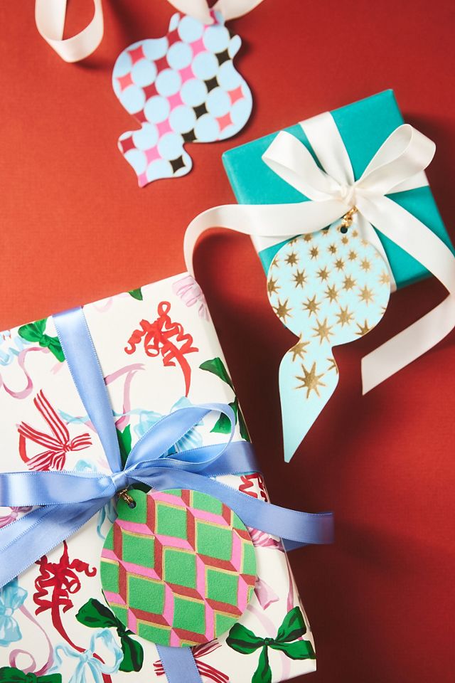 Flocked Velvet Ornament Paper Gift Tags, Set of 12 #1