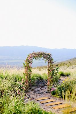 Aged Steel Garden Arch, Large