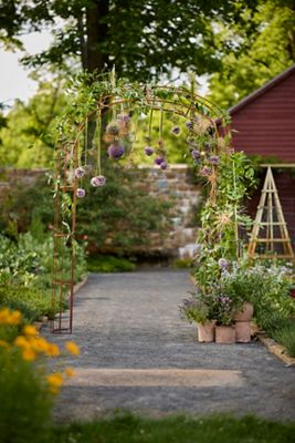 Aged Steel Garden Arch, Large