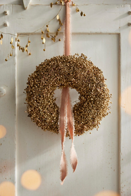 Terrain Dried Metallic Pepperberry Wreath