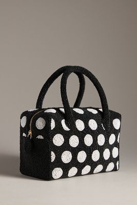 Maeve Beaded Satchel In Black