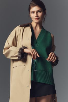 By Anthropologie Shaggy Faux-Fur Cardigan Sweater