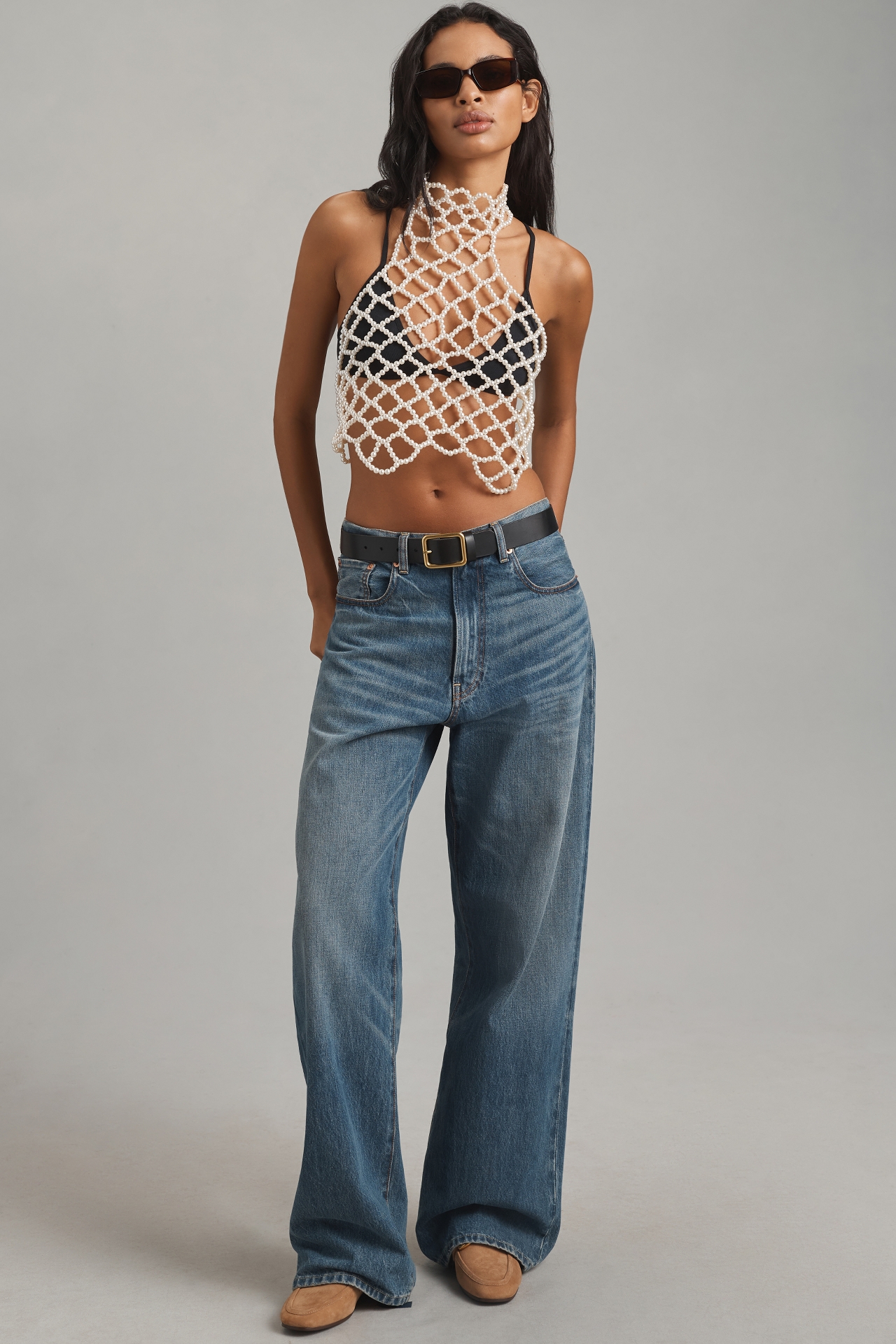 By Anthropologie Pearl Chain Cami