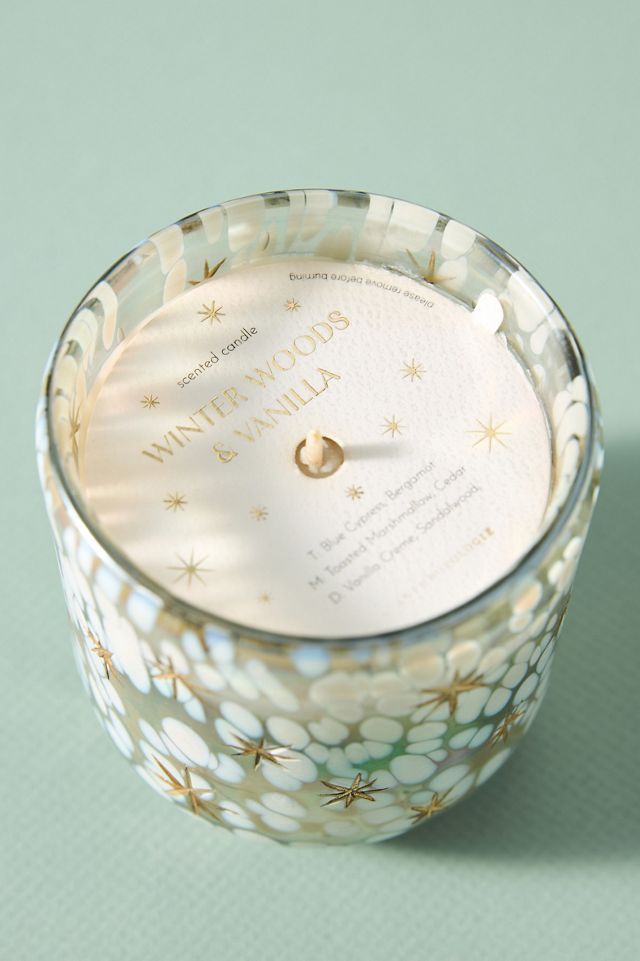 Bougie en verre doré By Anthropologie Festive Woody Winter Woods & Vanilla #2