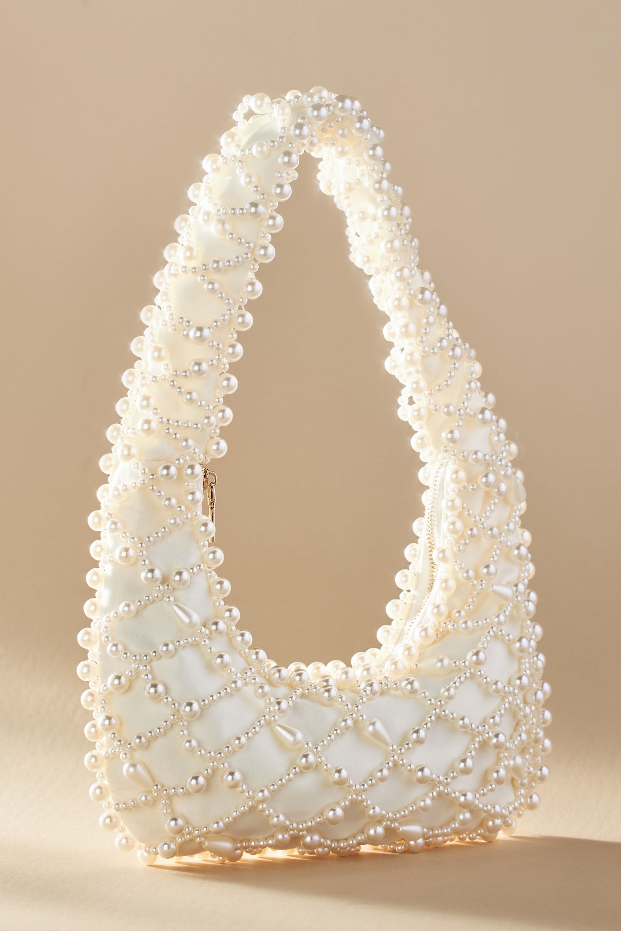 Lucy Satin Pearl Handbag