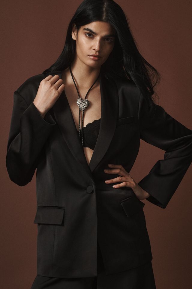 Significant Other Madina Satin Blazer #3