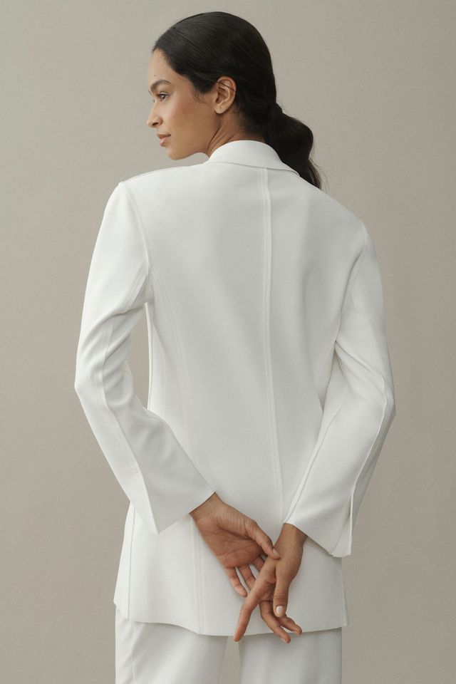 ボトムスその他 Norma Kamali White Single-Breasted Jacket Single-breasted blazer in white - Norma Kamali | Mytheresa