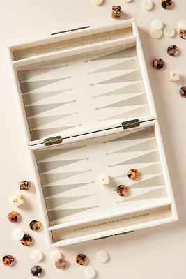 Anthropologie Lumiere Backgammon Game Set