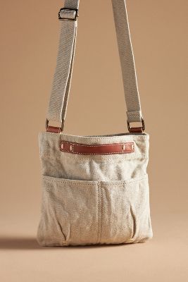 Shop 49 Square Miles Small Washed Canvas Crossbody Bag In Beige