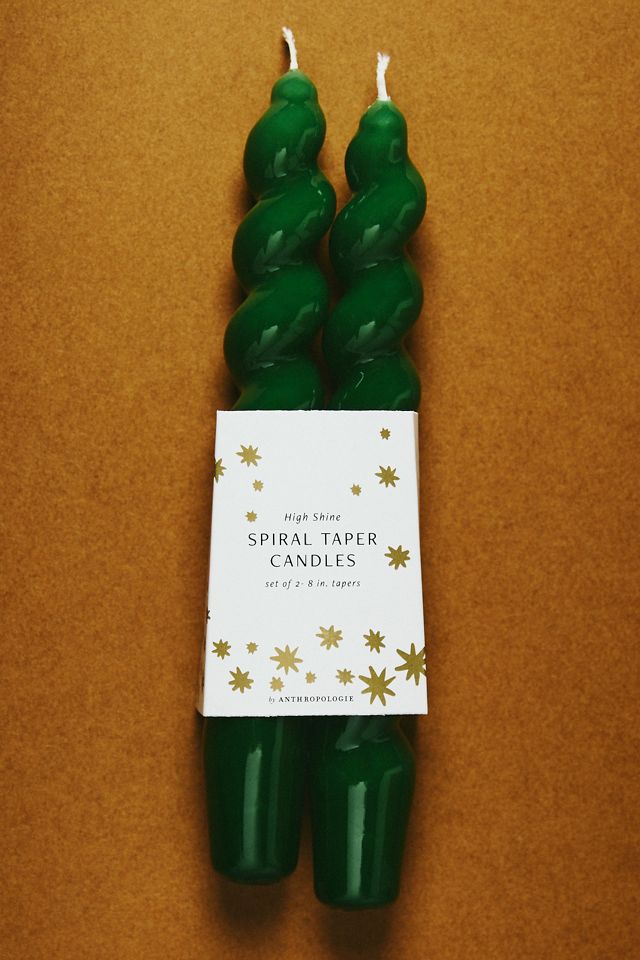 High Shine Spiral Taper Candles, Set of 2 #1