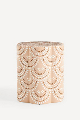 Anthropologie Scallop Ceramic Stool
