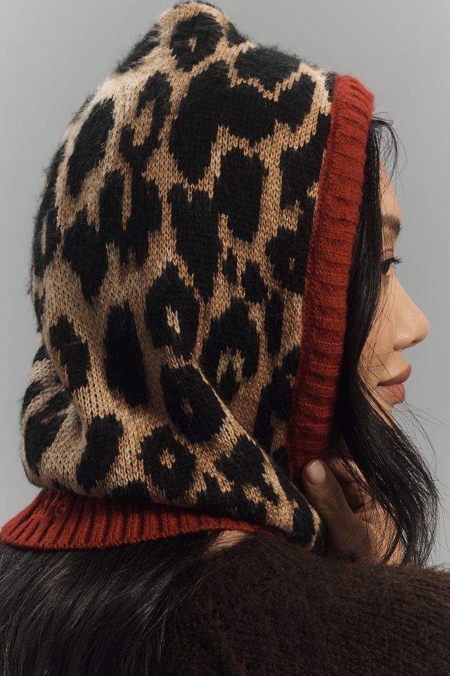 Damson Madder Leopard Print Hood #1