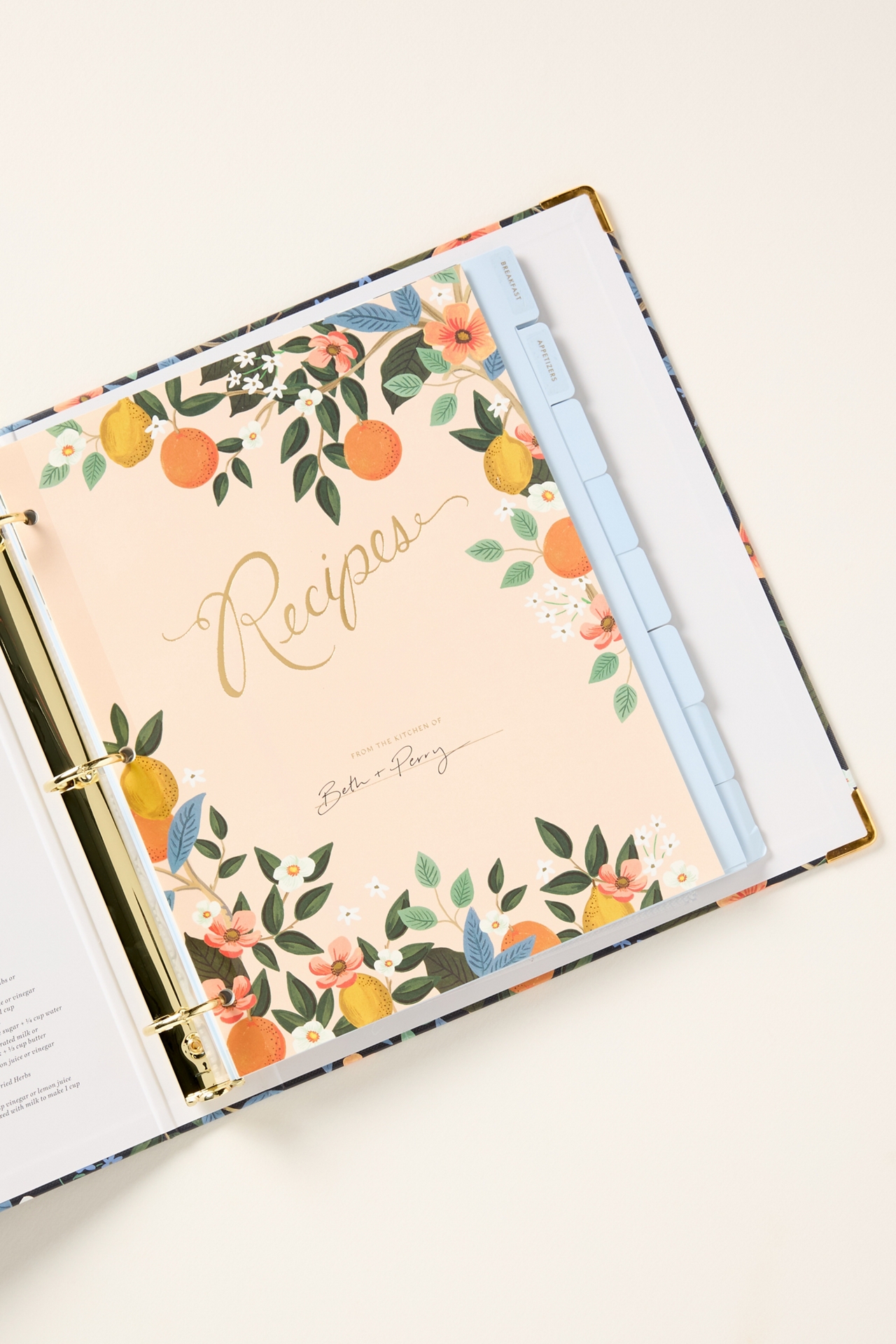 Rifle Paper Co. Cherry Recipe Binder