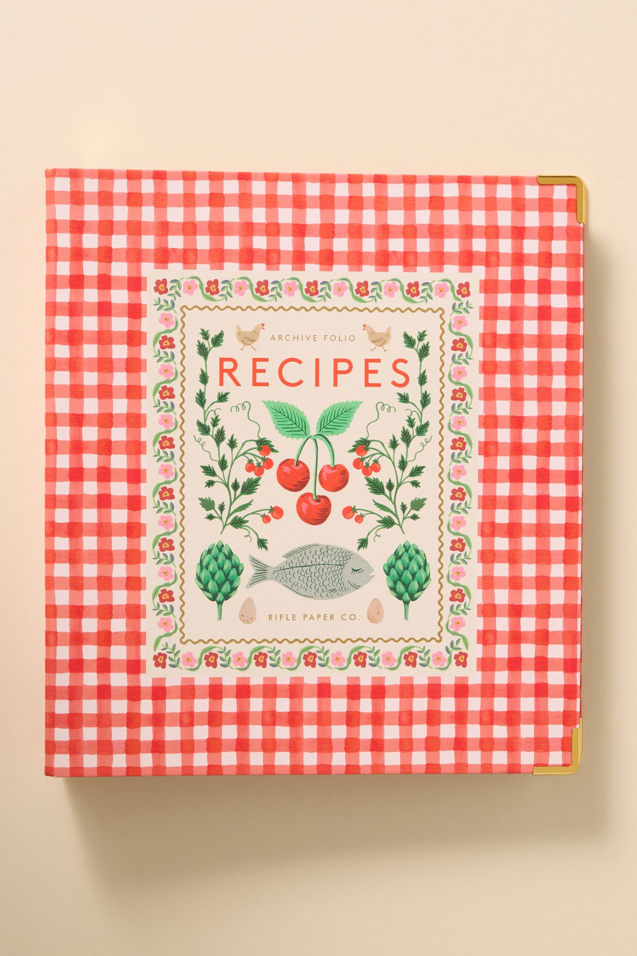 Rifle Paper Co. Recipe Binder - Red, Standard, One Size