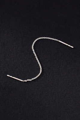 Saskia Diez Fine Ear Chain In Silver