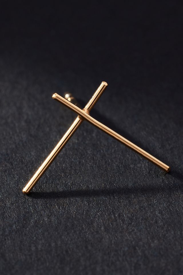 Saskia Diez Big Wire Cross Earrings #1