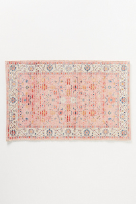 Anthropologie Maisie Cotton Bath Mat In Orange