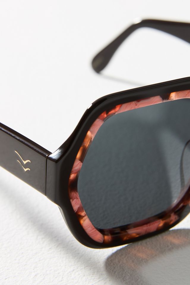 I-SEA Two-Tone Trim Joni Sunglasses | Anthropologie display picture 1