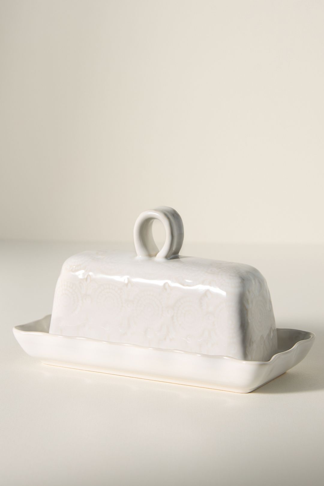 Old Havana Butter Dish - White, One Size