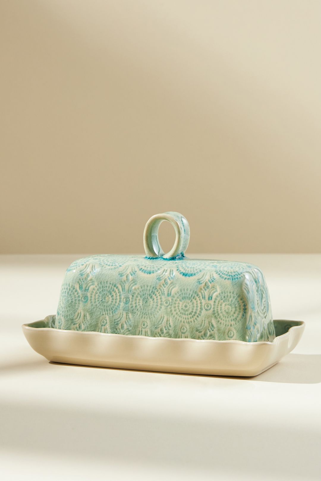 Old Havana Butter Dish - Mint, One Size
