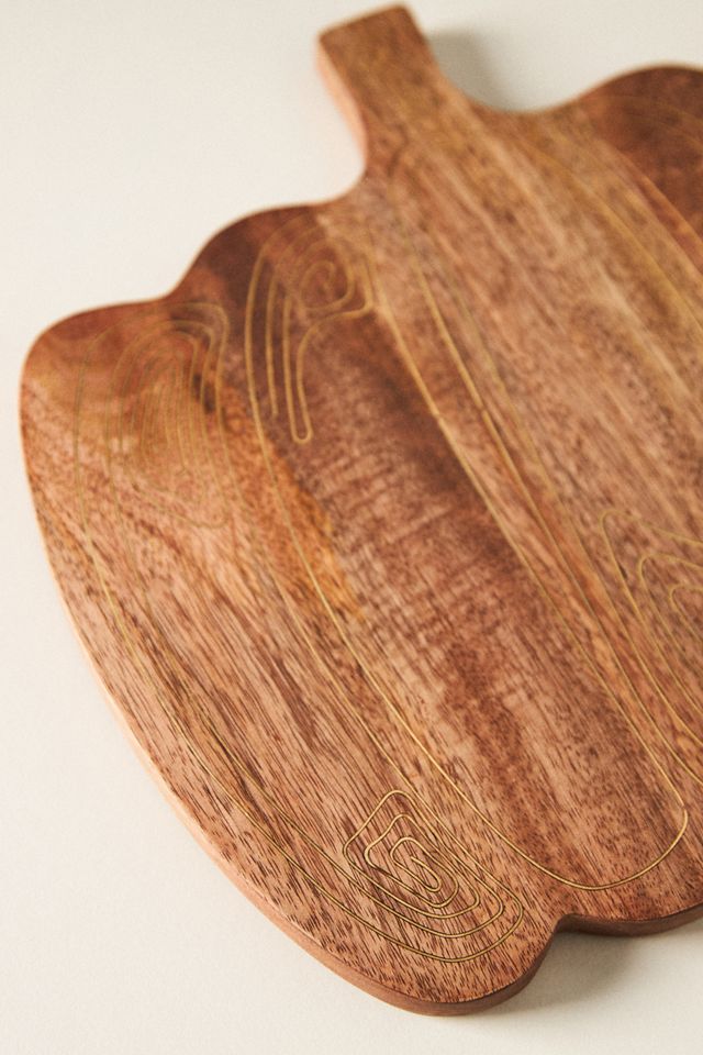 Wood Inlay Pumpkin Cheese Board #2