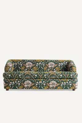 Anthropologie Athena Jylin Jacquard Sleeper Sofa In Green