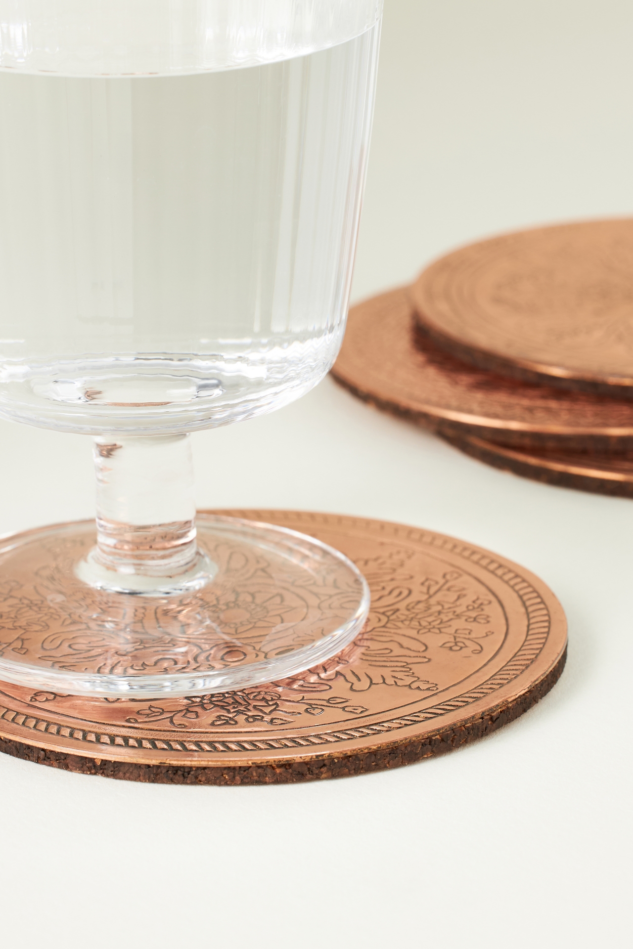 Coppermill Kitchen Vintage Inspired Copper Coasters, Set of 4