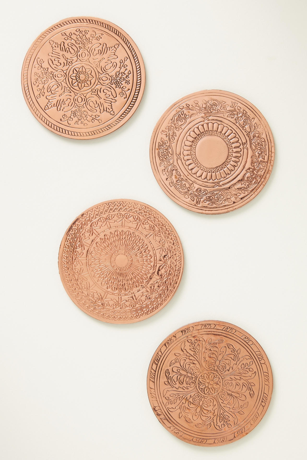 Coppermill Kitchen Vintage Inspired Copper Coasters, Set of 4