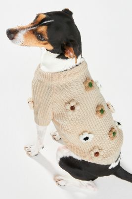 Shop Found My Animal Seasonal 3d Motif Pet Sweater In Beige